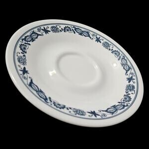 Corelle Old Town Blue Saucers Set of 4 Blue Onion Floral Corning